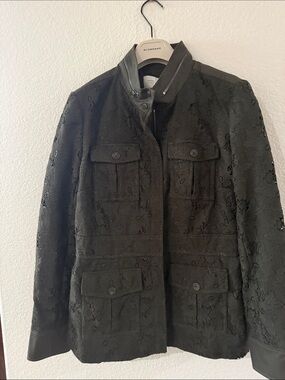 Nordstrom Black Lace Military Field Jacket